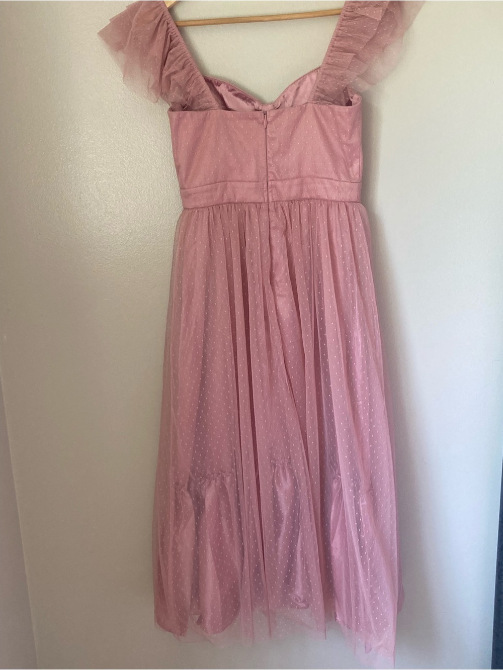 Pink Ruffle Prom Dress - Picture 5 of 6